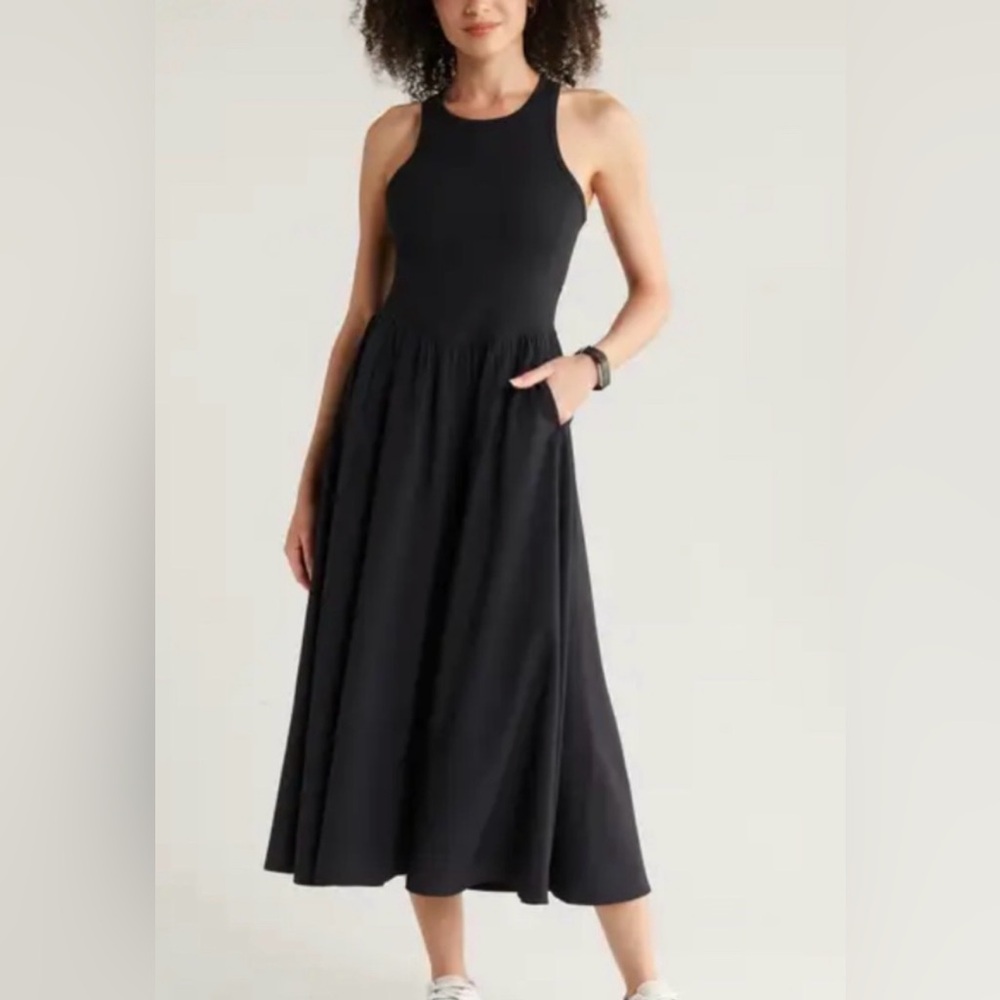 Zella Effortless Cutoit Back Hybrid Dress